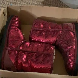 Red sequin uggs